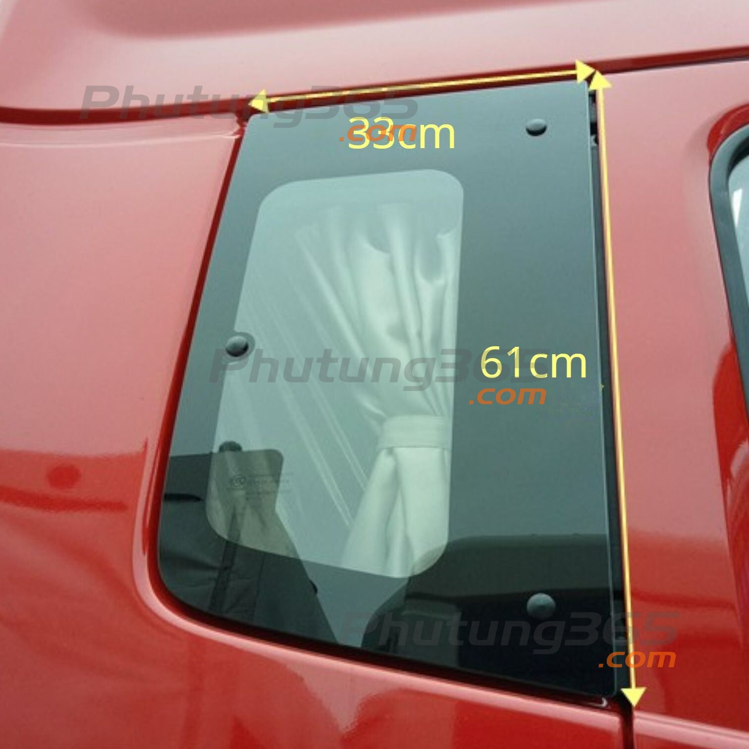 Ảnh Kính hông xe tải DongFeng 33x61cm